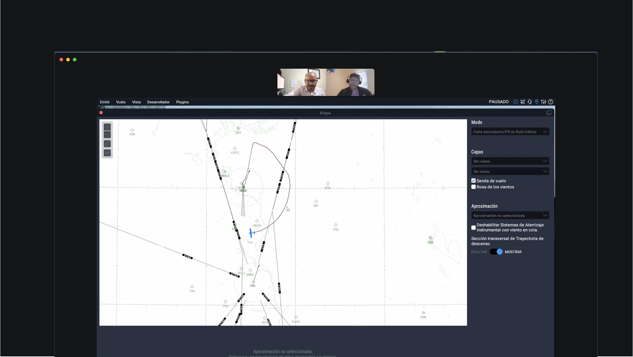 Instructor teaching online Air Navigation